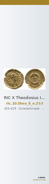 RIC X Theodosius II (East) 253 — CANOA