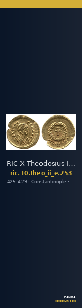 RIC X Theodosius II (East) 253 — CANOA