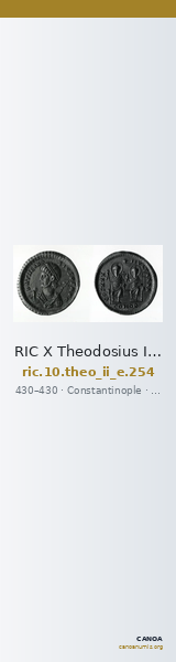 RIC X Theodosius II (East) 254 — CANOA