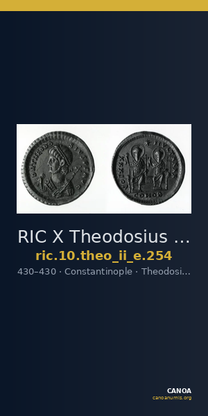RIC X Theodosius II (East) 254 — CANOA
