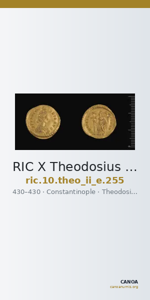 RIC X Theodosius II (East) 255 — CANOA