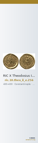 RIC X Theodosius II (East) 256 — CANOA