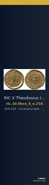 RIC X Theodosius II (East) 256 — CANOA