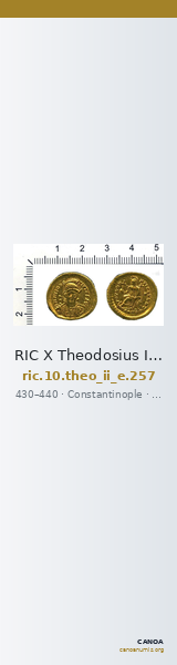 RIC X Theodosius II (East) 257 — CANOA