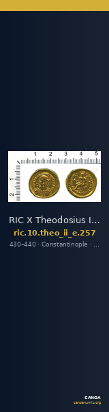 RIC X Theodosius II (East) 257 — CANOA