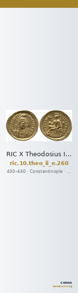 RIC X Theodosius II (East) 260 — CANOA