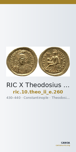 RIC X Theodosius II (East) 260 — CANOA