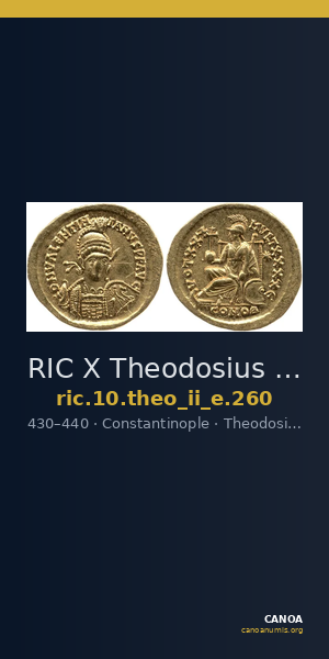 RIC X Theodosius II (East) 260 — CANOA