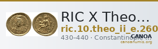 RIC X Theodosius II (East) 260 — CANOA