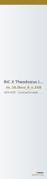 RIC X Theodosius II (East) 268 — CANOA