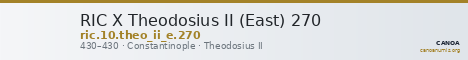 RIC X Theodosius II (East) 270 — CANOA