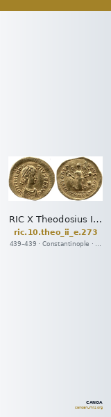 RIC X Theodosius II (East) 273 — CANOA