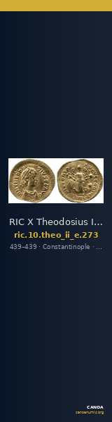 RIC X Theodosius II (East) 273 — CANOA