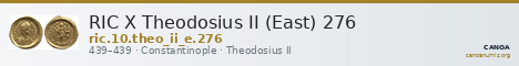 RIC X Theodosius II (East) 276 — CANOA
