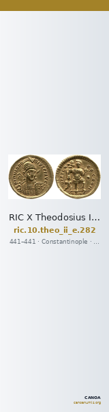 RIC X Theodosius II (East) 282 — CANOA