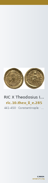 RIC X Theodosius II (East) 285 — CANOA