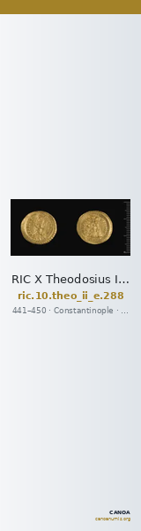 RIC X Theodosius II (East) 288 — CANOA