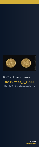 RIC X Theodosius II (East) 288 — CANOA