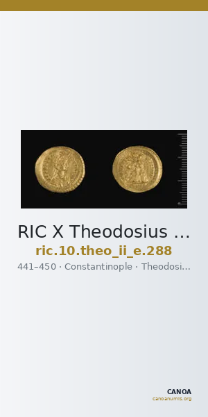 RIC X Theodosius II (East) 288 — CANOA