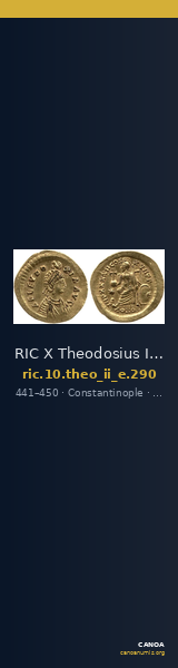 RIC X Theodosius II (East) 290 — CANOA