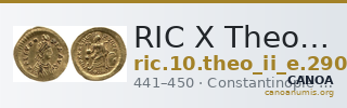 RIC X Theodosius II (East) 290 — CANOA