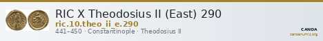 RIC X Theodosius II (East) 290 — CANOA