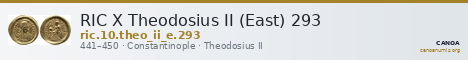 RIC X Theodosius II (East) 293 — CANOA