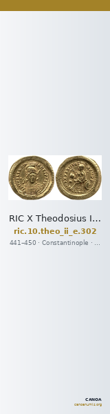 RIC X Theodosius II (East) 302 — CANOA