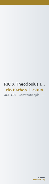 RIC X Theodosius II (East) 304 — CANOA