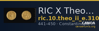 RIC X Theodosius II (East) 310 — CANOA