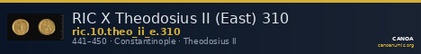 RIC X Theodosius II (East) 310 — CANOA