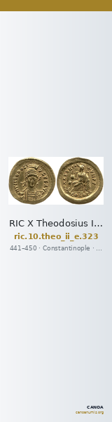 RIC X Theodosius II (East) 323 — CANOA