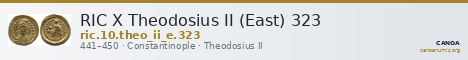 RIC X Theodosius II (East) 323 — CANOA