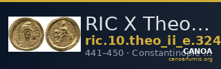 RIC X Theodosius II (East) 324 — CANOA