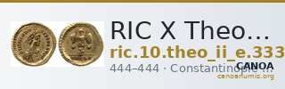 RIC X Theodosius II (East) 333 — CANOA