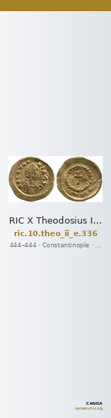 RIC X Theodosius II (East) 336 — CANOA