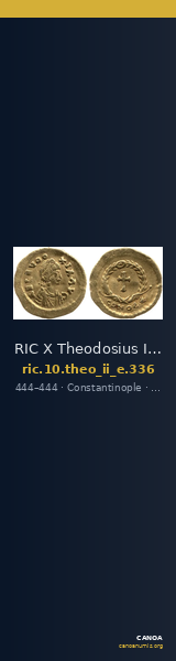RIC X Theodosius II (East) 336 — CANOA