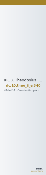 RIC X Theodosius II (East) 340 — CANOA