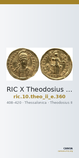 RIC X Theodosius II (East) 360 — CANOA