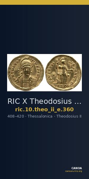RIC X Theodosius II (East) 360 — CANOA