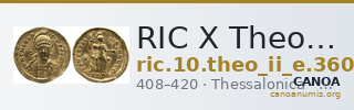 RIC X Theodosius II (East) 360 — CANOA