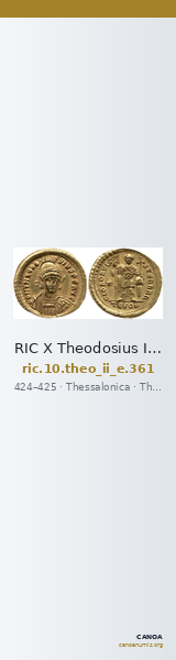 RIC X Theodosius II (East) 361 — CANOA