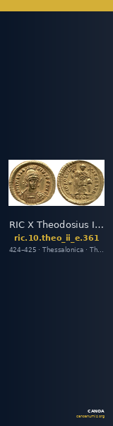 RIC X Theodosius II (East) 361 — CANOA