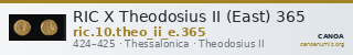 RIC X Theodosius II (East) 365 — CANOA
