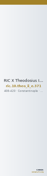 RIC X Theodosius II (East) 371 — CANOA