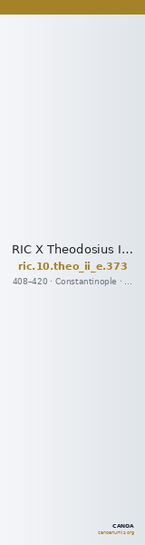 RIC X Theodosius II (East) 373 — CANOA