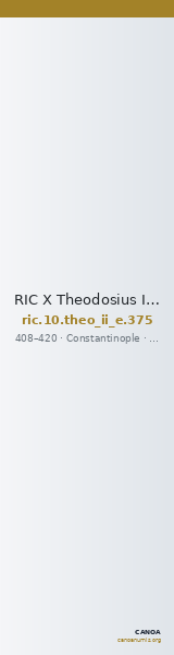 RIC X Theodosius II (East) 375 — CANOA