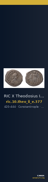 RIC X Theodosius II (East) 377 — CANOA