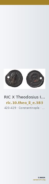 RIC X Theodosius II (East) 383 — CANOA