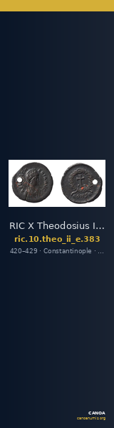 RIC X Theodosius II (East) 383 — CANOA